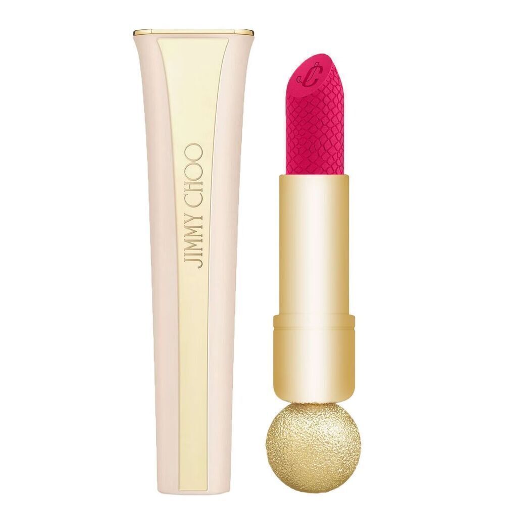 Jimmy Choo Satin Lipstick 007 Hot Pink Luxury Designer Makeup